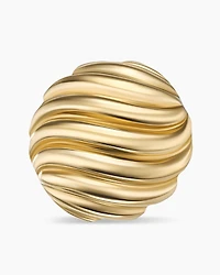 Sculpted Cable Stud Earrings in 18K Yellow Gold