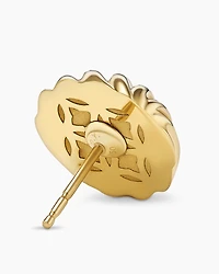 Sculpted Cable Stud Earrings in 18K Yellow Gold