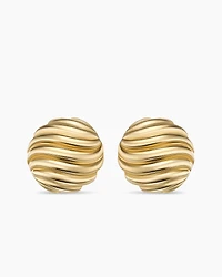 Sculpted Cable Stud Earrings in 18K Yellow Gold