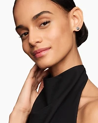 Sculpted Cable Stud Earrings in Sterling Silver, 8mm