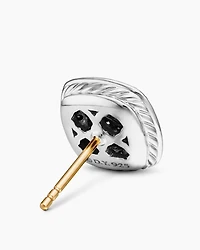Albion® Stud Earrings in Sterling Silver with Pavé Diamonds, 7mm