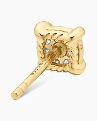 Petite Chatelaine® Stud Earrings in 18K Yellow Gold with Pavé Diamonds, 5mm