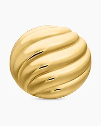 Sculpted Cable Stud Earrings in 18K Yellow Gold, 20mm