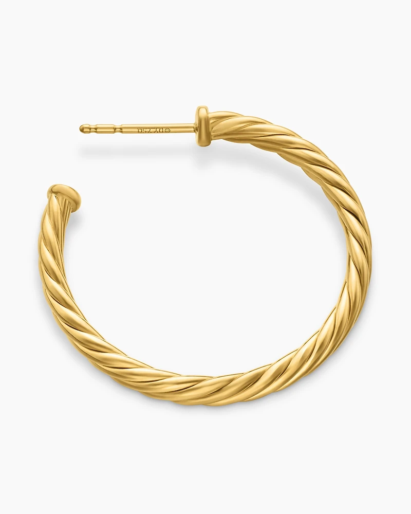 Cablespira® Hoop Earrings in 18K Yellow Gold