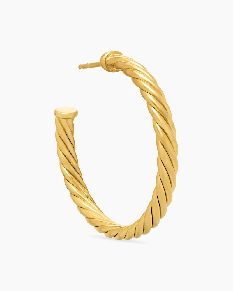 Cablespira® Hoop Earrings in 18K Yellow Gold