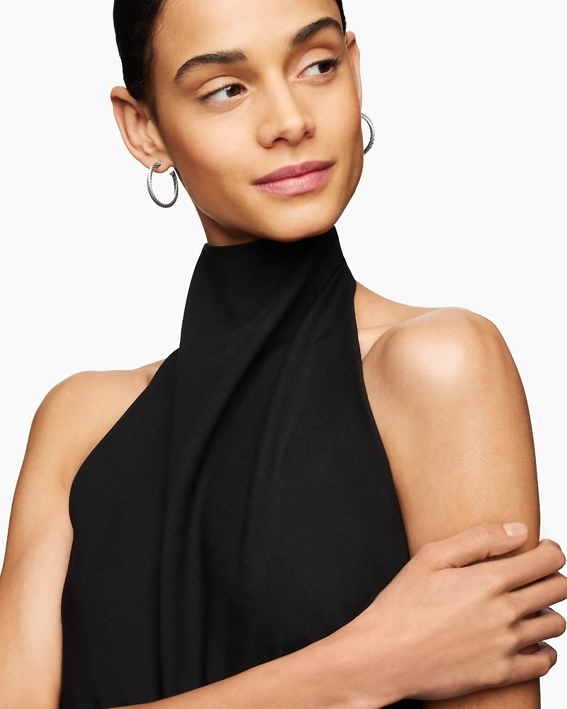 Cable Edge™ Hoop Earrings in Recycled Sterling Silver