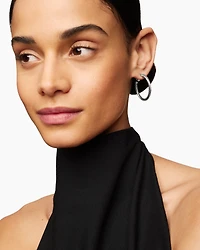 Cable Edge™ Hoop Earrings in Recycled Sterling Silver