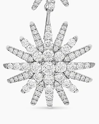 Starburst Triple Drop Earrings in 18K White Gold with Diamonds, 51mm