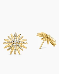 Starburst Stud Earrings in 18K Yellow Gold with Diamonds