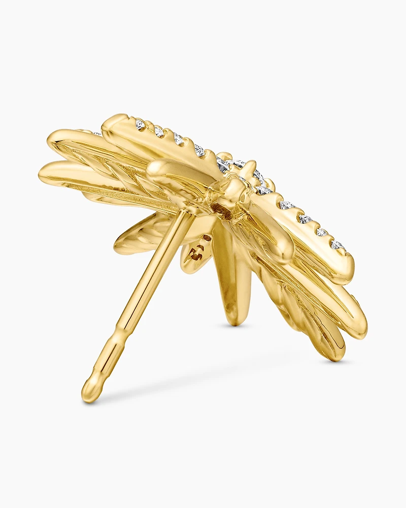 Starburst Stud Earrings in 18K Yellow Gold with Diamonds