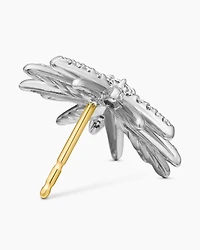 Starburst Stud Earrings in Sterling Silver with Diamonds, 19mm