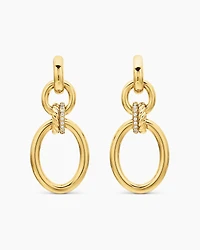 DY Mercer® Circular Drop Earrings in 18K Yellow Gold with Diamonds, 50mm