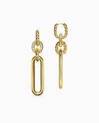 Lexington Double Link Drop Earrings in 18K Yellow Gold with Diamonds, 54mm