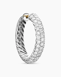 DY Mercer® Hoop Earrings in Sterling Silver with Diamonds, 25.4mm