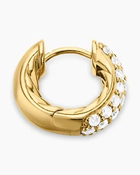 DY Mercer® Micro Hoop Earrings in 18K Yellow Gold with Diamonds, 13.5mm