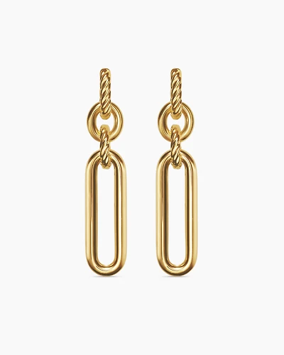 Lexington Double Link Drop Earrings in 18K Yellow Gold, 53.5mm