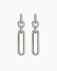 Lexington Double Link Drop Earrings in Sterling Silver, 53mm