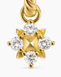 Petite Modern Renaissance® Pyramid Drop Earrings in 18K Yellow Gold with Diamonds, 18.8mm