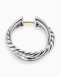 Crossover Hoop Earrings in Sterling Silver