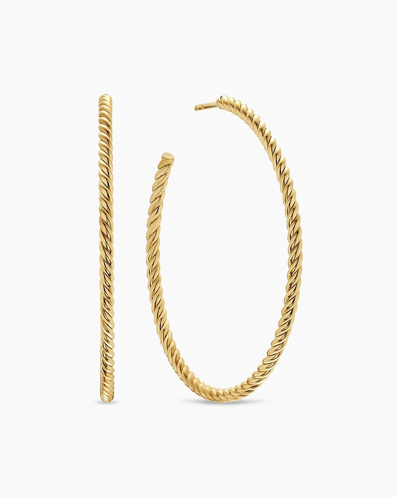 Cablespira® Hoop Earrings in 18K Yellow Gold, 42.3mm