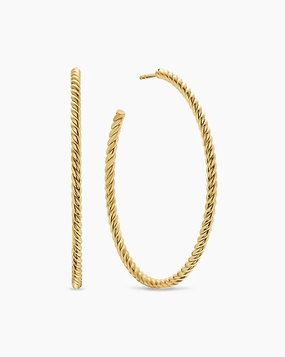 Cablespira® Hoop Earrings in 18K Yellow Gold, 42.3mm