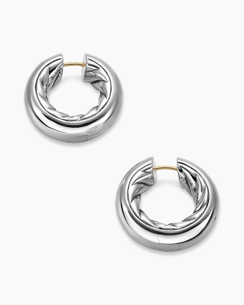 DY Mercer® Hoop Earrings in Sterling Silver, 24.7mm