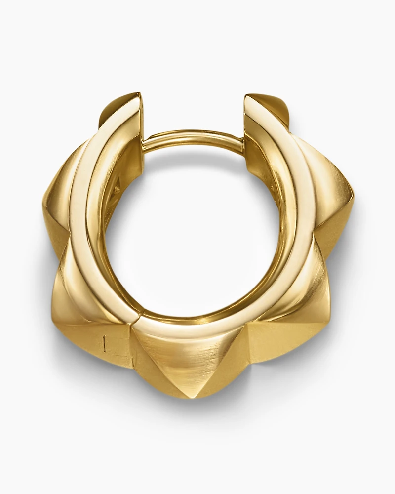 Pyramid Hoop Earrings in 18K Yellow Gold