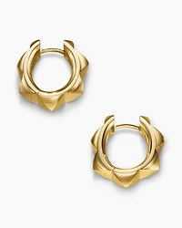 Pyramid Hoop Earrings in 18K Yellow Gold