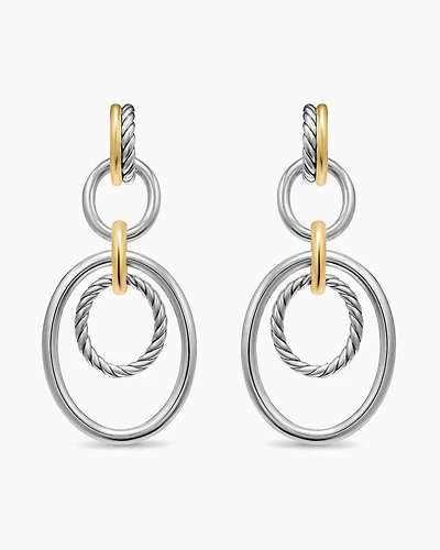 DY Mercer® Mobile Drop Earrings in Sterling Silver with 18K Yellow Gold, 65.7mm