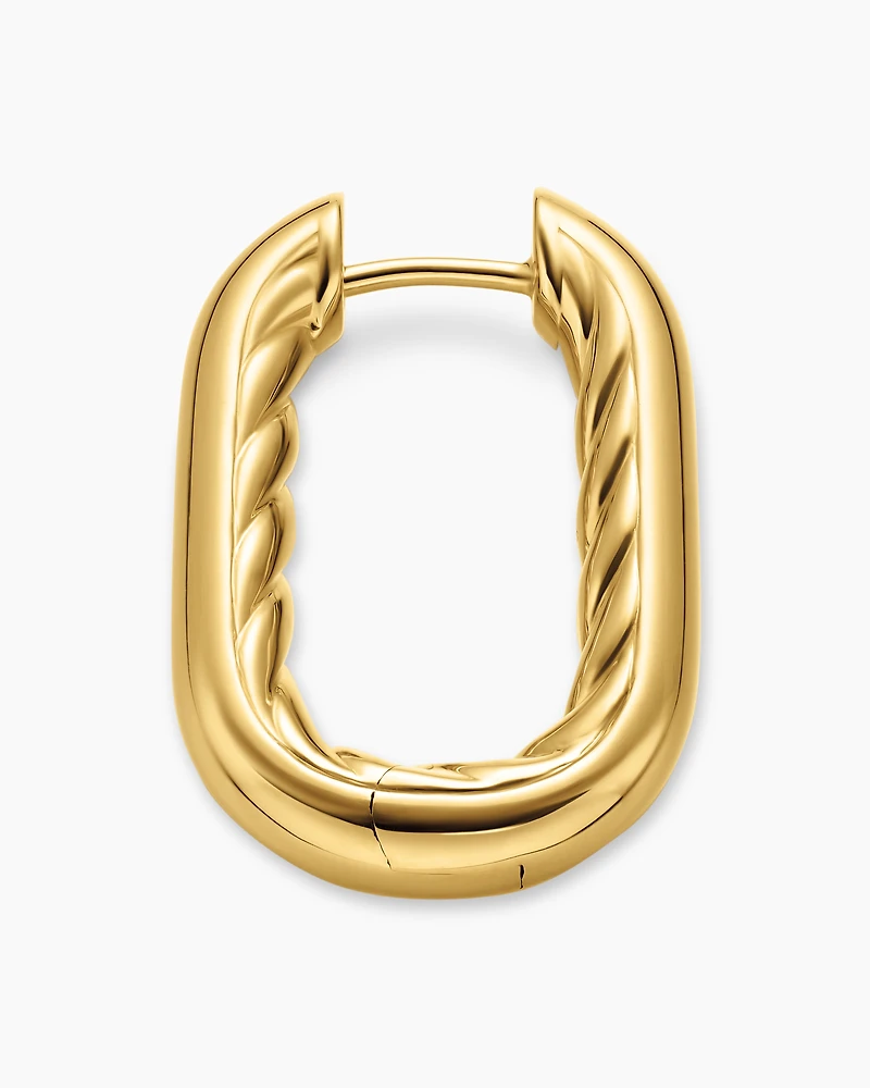 DY Madison® Smooth Hoop Earrings in 18K Yellow Gold, 24.3mm