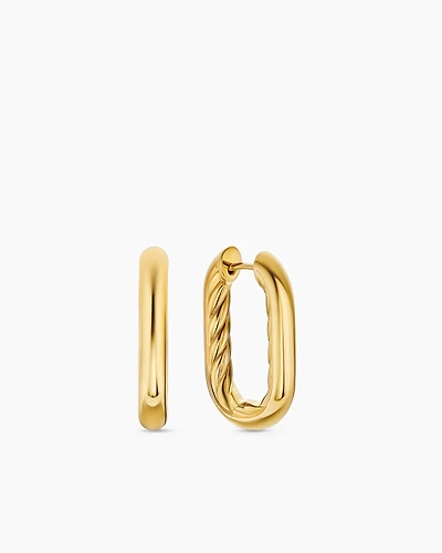 DY Madison® Smooth Hoop Earrings in 18K Yellow Gold, 24.3mm