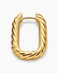DY Madison® Cable Hoop Earrings in 18K Yellow Gold, 24.3mm
