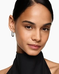 DY Madison® Cable Hoop Earrings in Sterling Silver, 24.3mm