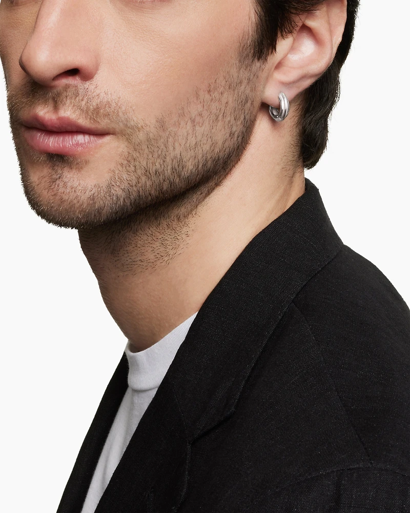 Armoury® Hoop Earring in Sterling Silver, 14mm