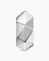 Faceted Hoop Earring in Sterling Silver, 14.5mm