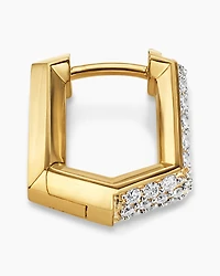 Streamline® Hoop Earring in 18K Yellow Gold with Diamonds, 11.7mm