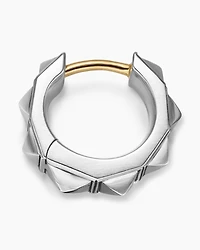 Pyramid Hoop Earring in Sterling Silver, 12.3mm