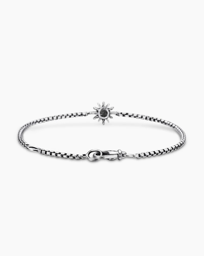 Starburst Teen Bracelet in Sterling Silver with Center Diamond