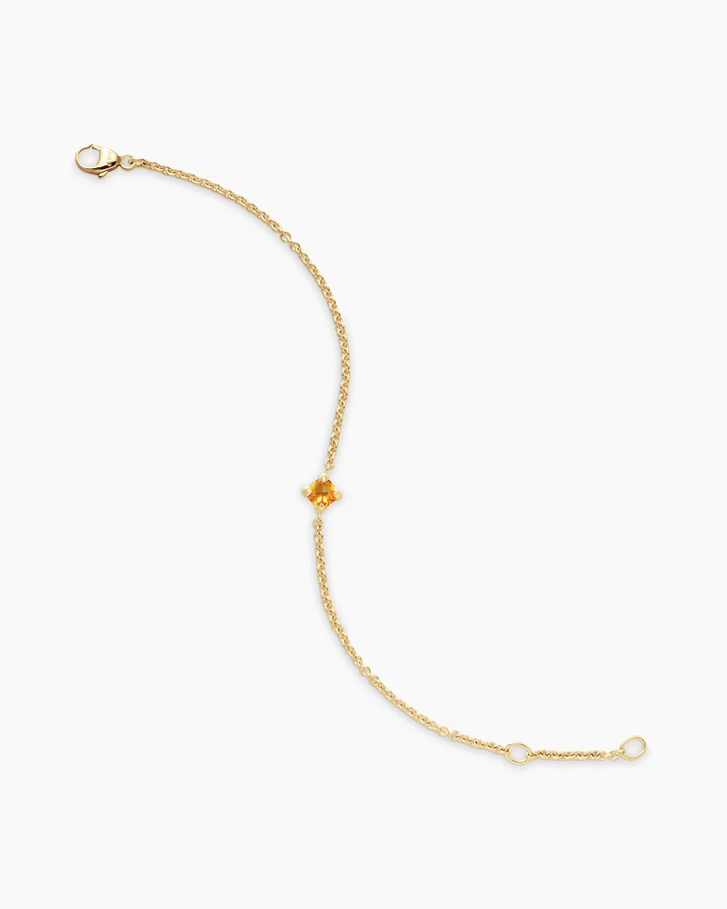 Chatelaine® Teen Bracelet in 18K Yellow Gold with Citrine, 4mm