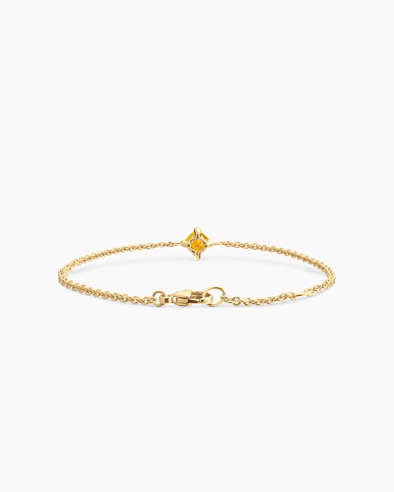 Chatelaine® Teen Bracelet in 18K Yellow Gold with Citrine, 4mm