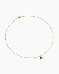 Cable Collectibles® Teen Star Necklace in 18K Yellow Gold with Amethyst