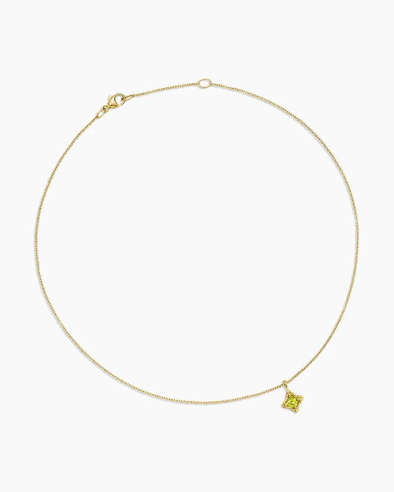 Cable Collectibles® Teen Quad Necklace in 18K Yellow Gold with Peridot