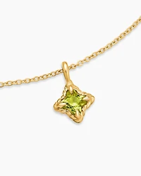 Cable Collectibles® Teen Quad Necklace in 18K Yellow Gold with Peridot