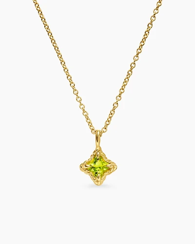 Cable Collectibles® Teen Quad Necklace in 18K Yellow Gold with Peridot