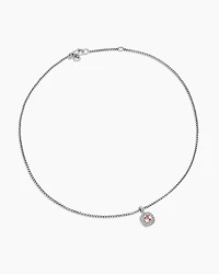 Albion® Teen Pendant Necklace in Sterling Silver with Morganite and Diamonds, 4mm