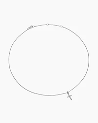 Cable Collectibles Cross Necklace in 18K Gold with Diamonds