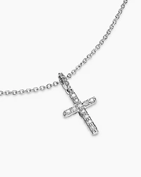 Cable Collectibles Cross Necklace in 18K Gold with Diamonds