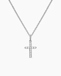Cable Collectibles Cross Necklace in 18K Gold with Diamonds
