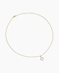 Cable Collectibles Quatrefoil Necklace in 18K Yellow Gold with Diamonds, 17.5mm
