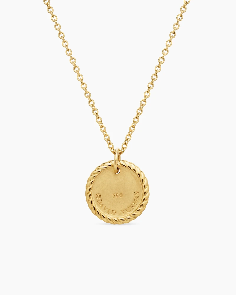 Cable Collectibles Evil Eye Necklace in 18K Yellow Gold with Pavé, 11mm